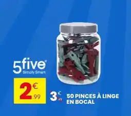 Stokomani 5five - 50 pinces a linge en bocal offre