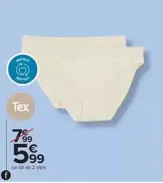 Carrefour Drive Tex - slips femme offre