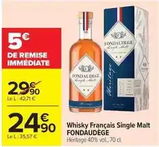Carrefour Market Fondaudège - whisky français single malt offre