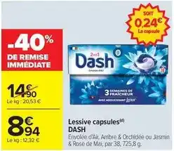 Carrefour Market Dash - lessive capsules offre