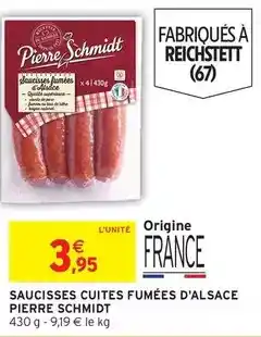 Pierre schmidt - saucisses cuites fumées d'alsace