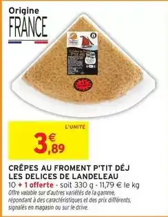 Intermarché Hyper Signal - crêpes au froment p'tit déj offre