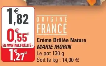 G20 Crème brulée nature offre