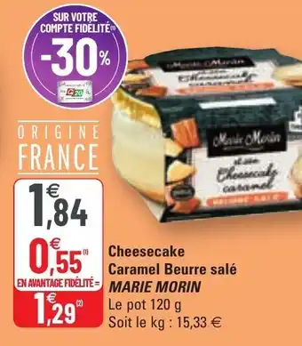 G20 Cheesecake caramel beurre salé offre