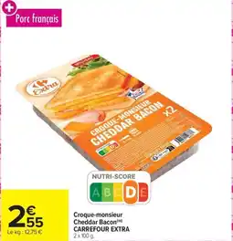 Carrefour Croque-monsieur cheddar bacon carrefour extra offre