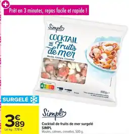 Carrefour Cocktail de fruits de mer surgelé simpl offre