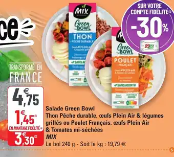 G20 Salade green bowl offre