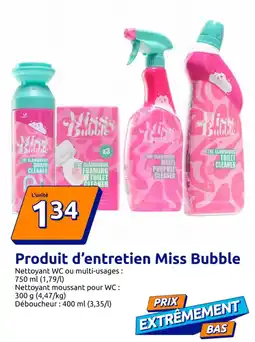 Action Produit d'entretien miss bubble offre