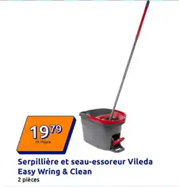 Action Serpillière et seau-essoreur vileda easy wring & clean offre
