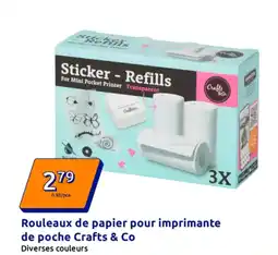 Action Rouleaux de papier pour imprimante de poche crafts & co offre