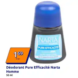 Action Déodorant pure efficacité narta homme offre