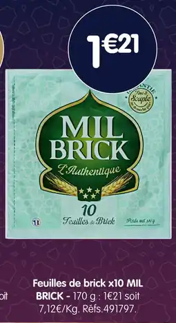 b&m Mil brick feuilles de brick x10 offre