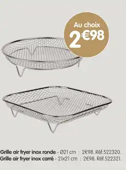 b&m Grille air fryer inox ronde offre