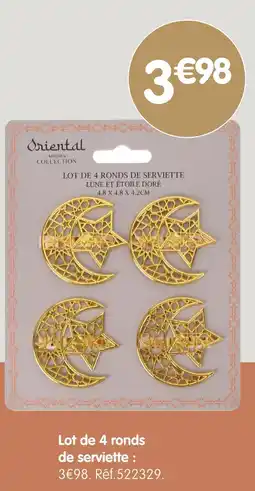 b&m Lot de 4 ronds de serviette offre