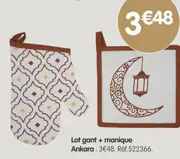 b&m Lot gant + manique ankara offre