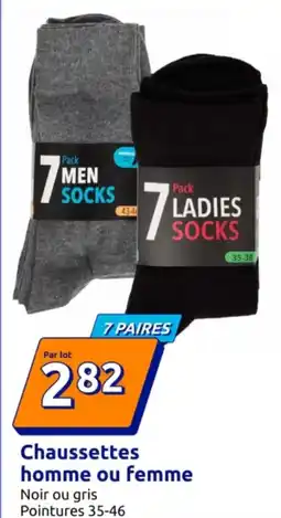 Action Chaussettes homme ou femme offre