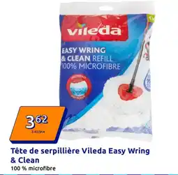 Action Tête de serpillière vileda easy wring & clean offre