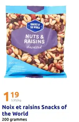 Action Noix et raisins Snacks of the World offre
