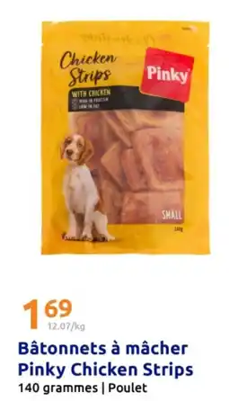 Action Bâtonnets à mâcher pinky chicken strips offre