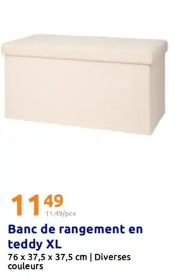 Action Banc de rangement en teddy xl offre