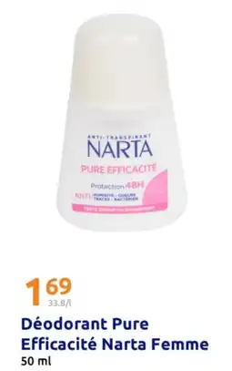 Action Déodorant pure efficacité narta femme offre