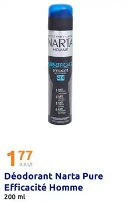 Action Déodorant narta pure efficacité homme offre