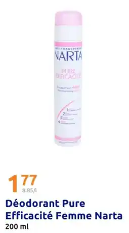 Action Déodorant pure efficacité femme narta offre