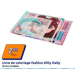 Action Livre de coloriage fashion Dilly Dally offre