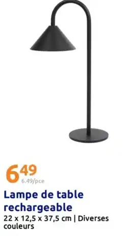 Action Lampe de table rechargeable offre