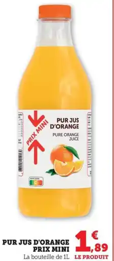 Bi1 Pur jus d'orange prix mini offre