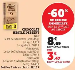 Bi1 Chocolat nestle dessert offre