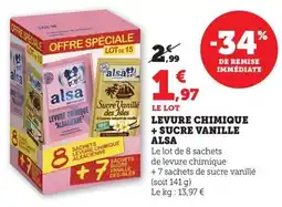 Bi1 Levure chimique + sucre vanille alsa offre