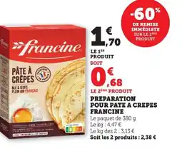 Bi1 Preparation pour pate a crepes francine offre
