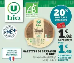 Bi1 Galettes de sarrasin u bio offre