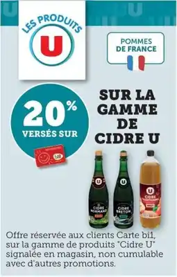 Bi1 SUR LA GAMME DE CIDRE U offre