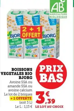Bi1 Boissons vegetales bio bjorg offre