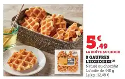 Bi1 8 gaufres liegeoises offre