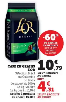 Bi1 Cafe en grains l'or offre