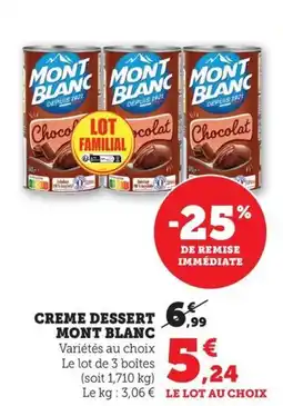 Bi1 Creme dessert mont blanc offre