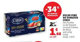 Bi1 Pulpe fine de tomates cirio offre
