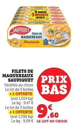 Bi1 Filets de maquereaux saupiquet offre