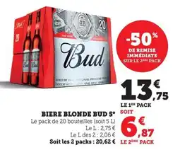 Bi1 Biere blonde bud 5° offre