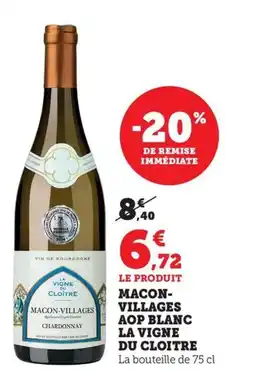 Bi1 Macon- villages aop blanc la vigne du cloitre offre