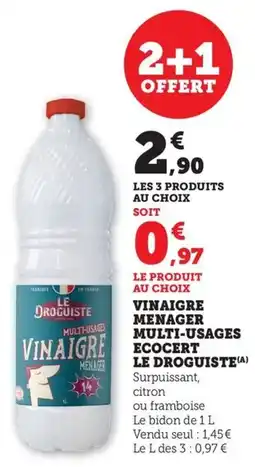 Bi1 Vinaigre menager multi-usages ecocert le droguiste offre