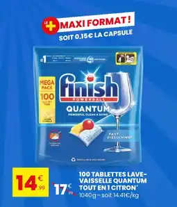 Stokomani 100 tablettes lave- vaisselle quantum tout en 1 citron offre