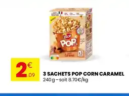 Stokomani 3 sachets pop corn caramel offre