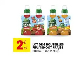 Stokomani Lot de 4 bouteilles fruitshoot fraise offre