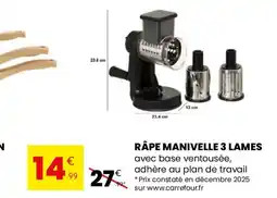 Stokomani Râpe manivelle 3 lames offre