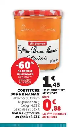 Maximarché BONNE MAMAN Confiture offre