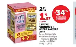 Maximarché ALSA Levure chimique + sucre vanille offre